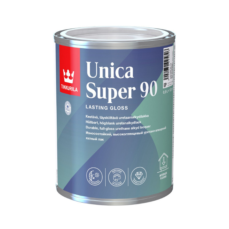 Уника Супер 90 ЕР (UNICA SUPER) алкидоуретановый лак универсальный глянец ТИККУРИЛА - фото 1 - id-p104553590