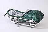 Детская санки-коляска Nika Умка 3-1К, зелёная, фото 2