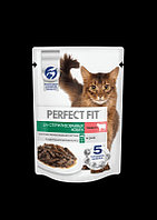 Perfect Fit для стерилизованных кошек с говядиной в соусе, пауч 75 гр
