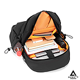 Спортивный рюкзак 45*28*17см, 1 отдел, оксфорд водоооталкивающий, USB, 36-55л, фото 4