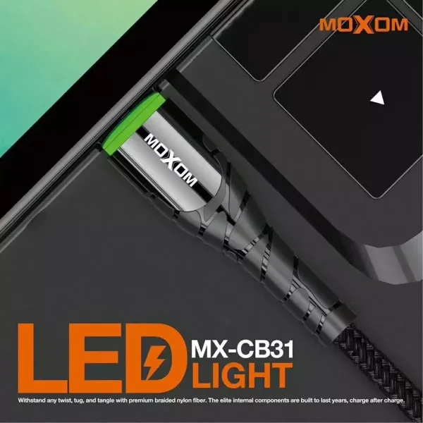 Дата-кабель Type-C/Lightning/micro-USB Moxom CB-31 LED - фото 2 - id-p104563694