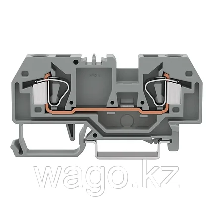 2-проводной сквозной зажим 6 мм² для DIN-рейки WAGO 282-901, фото 2