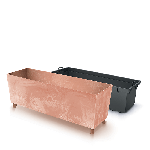 Горшок на деревянных ножках с внутренней вставкой Urbi CASE Beton Effect N DUC800NE | Prosperplast, фото 6