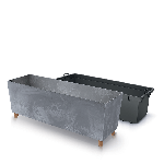 Горшок на деревянных ножках с внутренней вставкой Urbi CASE Beton Effect N DUC800NE | Prosperplast, фото 4