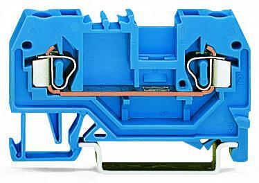 2-проводной сквозной зажим 2,5 мм² для DIN-рейки, синий WAGO 280-904