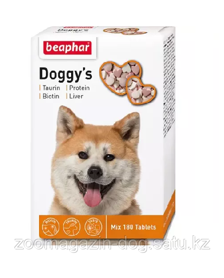 Doggy’s Mix Витаминное. лакомство для собак с биотином, таурином, протеином 180 тб