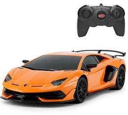 Rastar Радиоуправляемая машинка Lamborghini Aventador SVJ, оранжевый 1/24