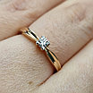 Золотое кольцо с бриллиантами 0.135Сt VS1/K, VG - Cut, фото 9