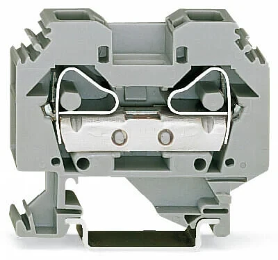 2-проводной сквозной зажим; 16 мм² для DIN-рейки, серый WAGO 283-101