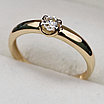 Золотое кольцо с бриллиантами 0.145Сt VVS2/I, VG - Cut, фото 3