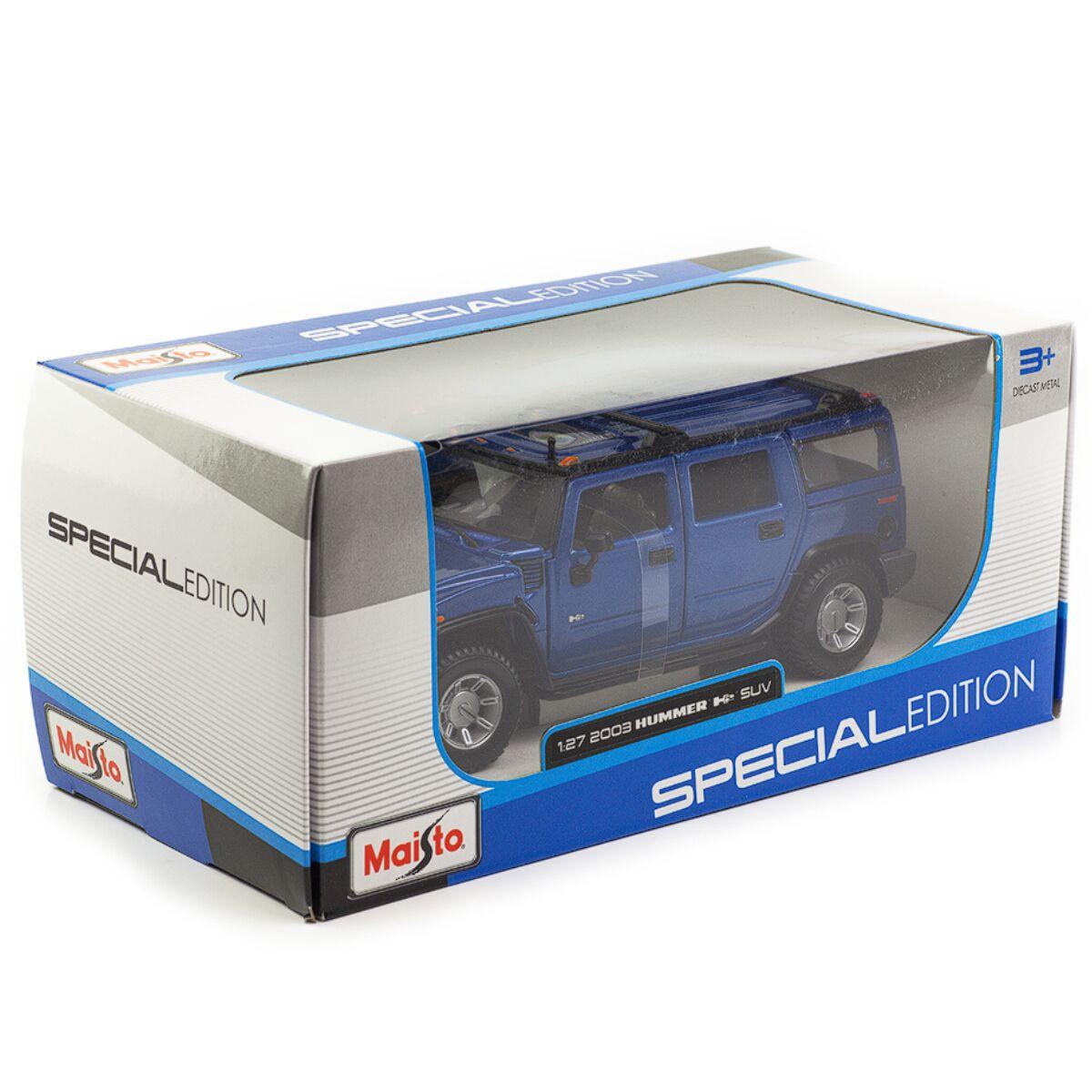 Машинка  Hummer H2 SUV 2003 (met. blue) Maisto 1:24