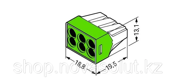 Клемма PUSH WIRE® для распределительных коробок, зеленый WAGO 773-116 - фото 2 - id-p104569159