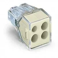 Разъем PUSH WIRE® для соединительных коробок для одножильных и многожильных проводников WAGO 773-124