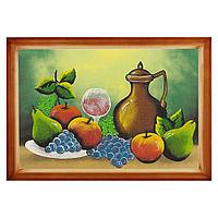 Картина "Натюрморт с фруктами" багет дерево 46х66 см, каменная крошка 112291