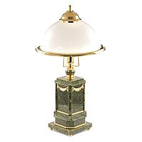 Настольная лампа для рабочего стола из натурального нефрита белый плафон