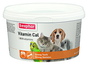 Beaphar Vitamin Cal Витаминно-мин, пищевая добавка для собак, кошек, грызунов и птиц 250гр