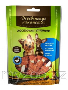 Деревенские лакомства для собак мини-пород: косточки утиные 55гр