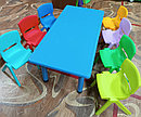 Стульчик детский пластиковый литой светло голубой, фото 3