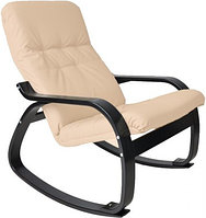 Кресло -качалка Сайма мебельная ткань арт.GT3300-МТ002 венге слоновая кость