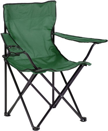 Кресло складное Жук каркас черный, ткань зеленая - фото 1 - id-p104591696