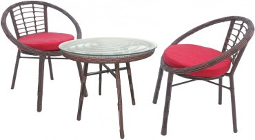 Набор мебели Амальфи  арт.SR003 коричневый, красный