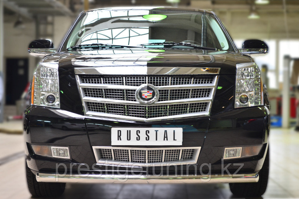 Защита переднего бампера d76 (дуга) на Cadillac Escalade 2006-14