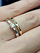 Золотое кольцо с бриллиантами 0.17Сt S1/I, VG - Cut, фото 2