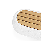 Скамейка из композитного мраморного камня JOTA, c настилом ДПК, модель TOMPAQ, фото 4