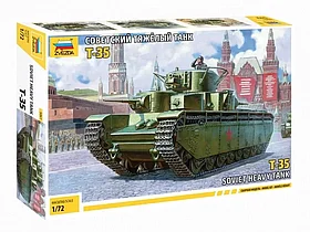 Сборная модель: Советский тяжелый танк Т-35 (1/72) | Zvezda