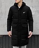 Куртка Nike длинная чер 8504, фото 3