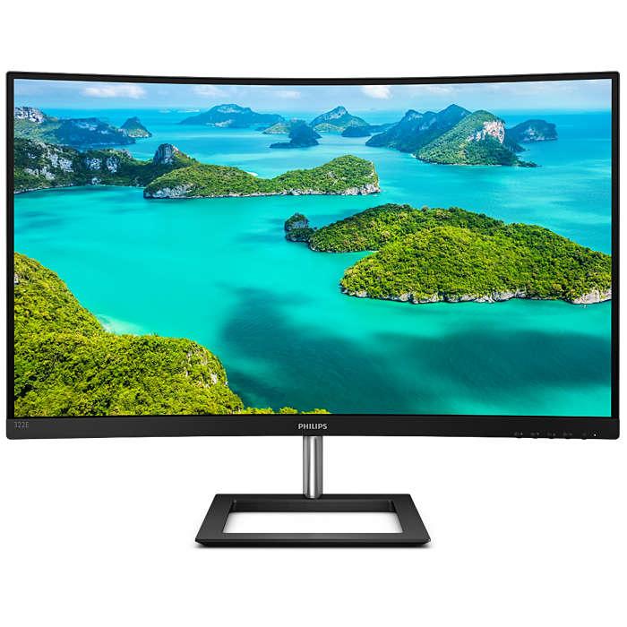 Монитор 31 5" PHILIPS 328E1CA/00 Черный 328E1CA/00