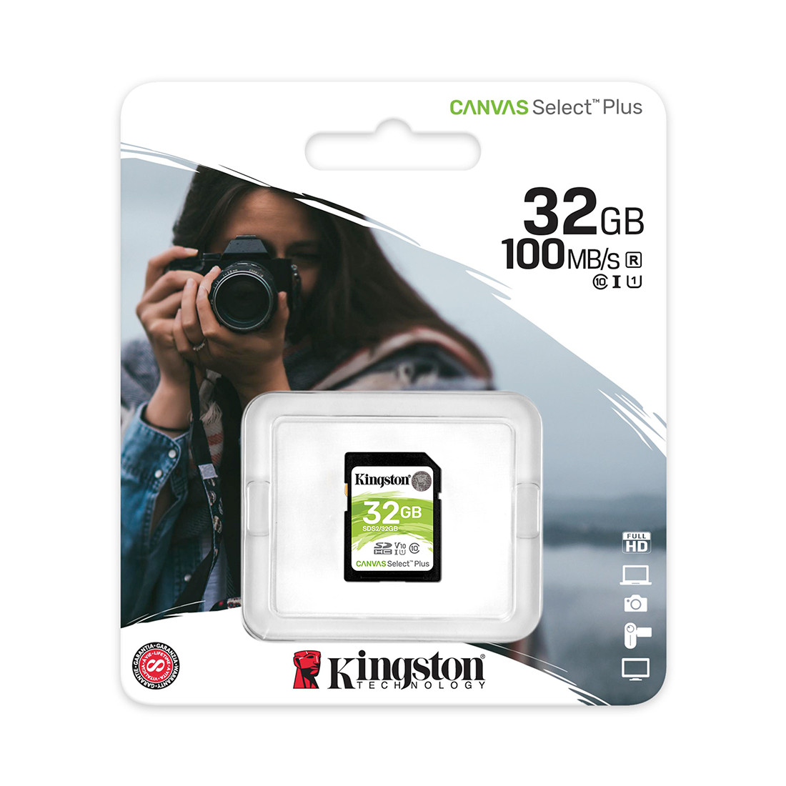 Карта памяти Kingston SDS2/32GB SD 32GB Canvas Select Plus
