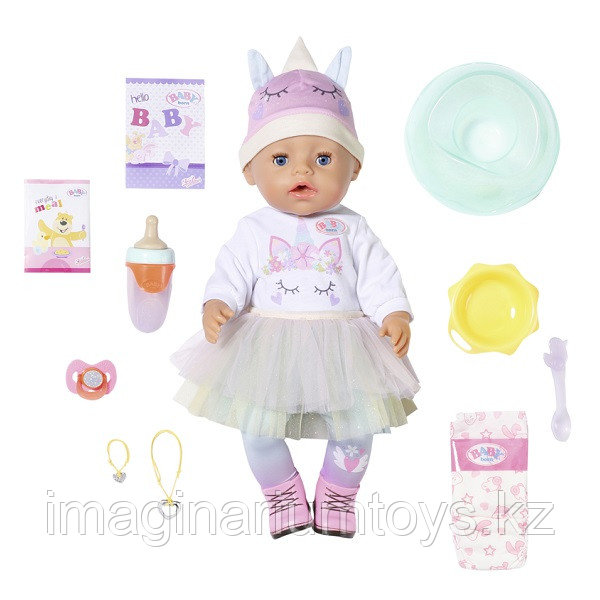 Кукла Baby Born Бэби Борн интерактивная девочка в костюме единорога, фото 1