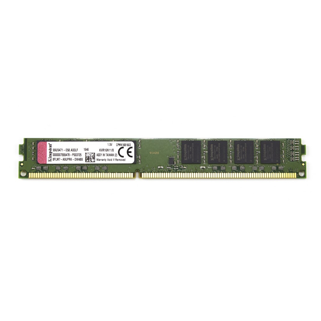 Kingston KVR16N11/8WP Модуль памяти 8Gb DDR3 1600MHz DIMM <PC3-12800/1600MHz> CL11, 16 chip