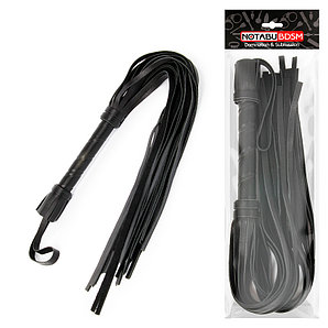 ПЛЕТЬ кожа, L хвоста 490 мм L рукояти 190 мм, цвет чёрный, NTB-80360