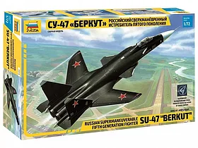 Сборная модель: Российский сверхманевренный истребитель пятого поколения Су-47 Беркут (1/72) | Zvezda