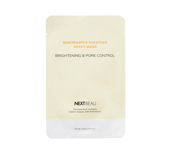 Nextbeau Тканевая маска для лица с ниацинамидом Niacinamide Solution Brightening & Pore Control Mask / 22 мл.