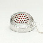 Кольцо из серебра с природным богемским гранатом - размер 18, фото 3