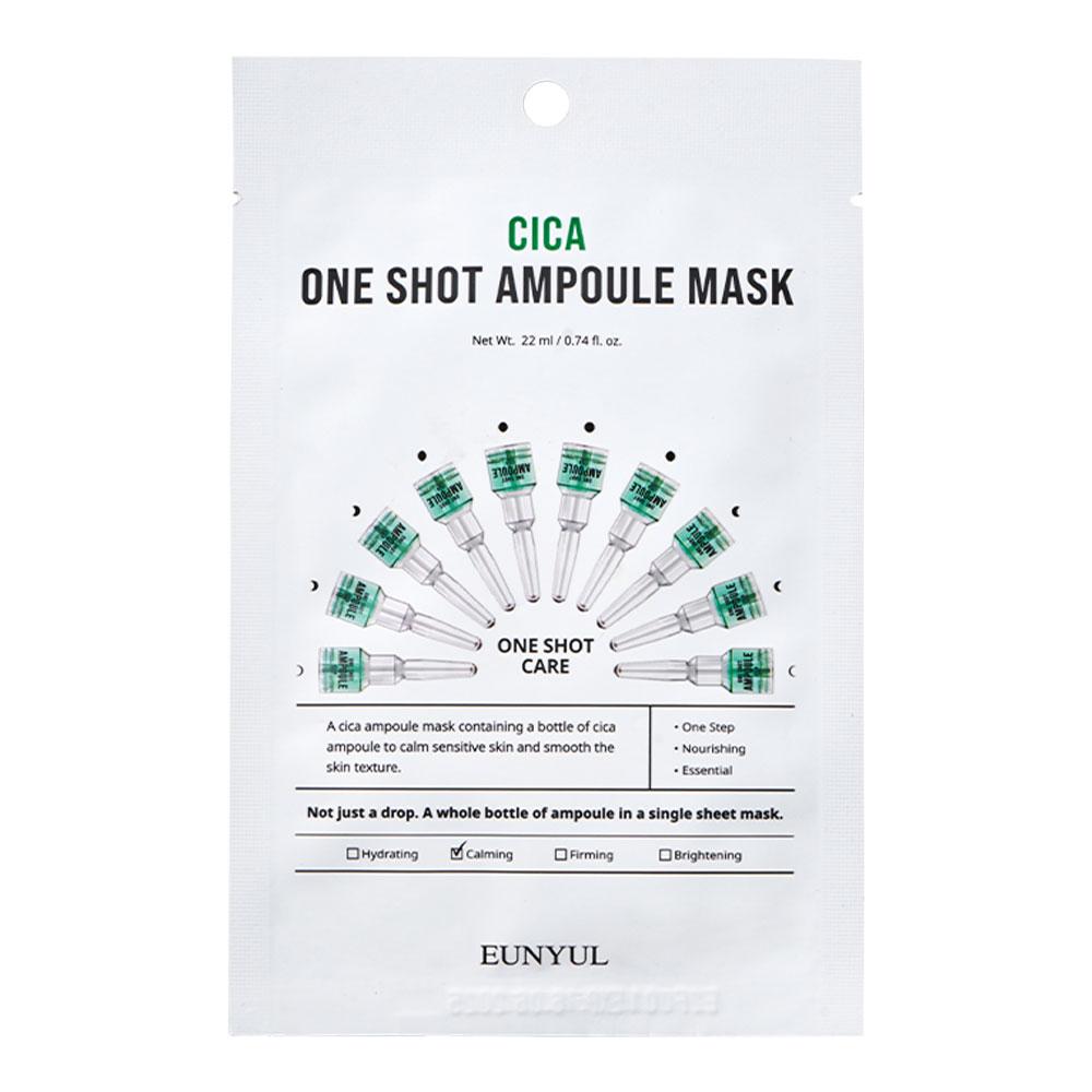 EUNYUL Ампульная тканевая маска для лица с Центеллой ONE SHOT Ampoule Mask CICA