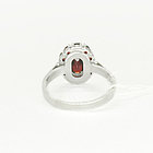 Кольцо из серебра с природным богемским гранатом - размер 18, фото 3