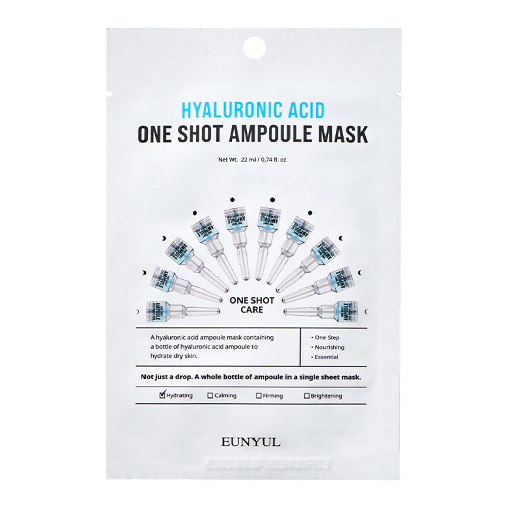 Eunyul Ампульная тканевая маска для лица с Гиалуроновой кислотой One Shot Ampoule Mask Hyaluronic Acid / 22 мл