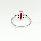 Кольцо из серебра с природным богемским гранатом - размер 16,5, фото 4