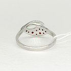 Кольцо из серебра с природным богемским гранатом - размер 19, фото 3