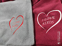 Вышивка логотипа на пледы.