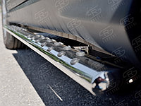 Пороги труба d75х42 овал с проступью CHERY TIGGO 5 2014-2016