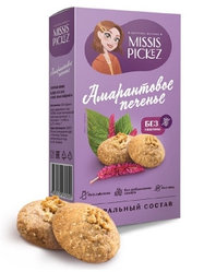 Печенье Амарантовое Missis Pickez, без глютена, без сахара, 85 г.