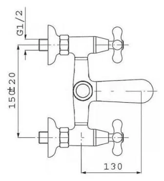 "Potato P3060-2B" Смеситель для ванны с коротким изливом и поворотным переключателем душа. Покрытие: бронза. - фото 2 - id-p104618689