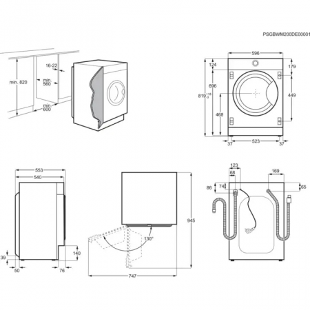 Встраиваемая стиральная машина Electrolux-BI EW 7W368SI - фото 2 - id-p104618762