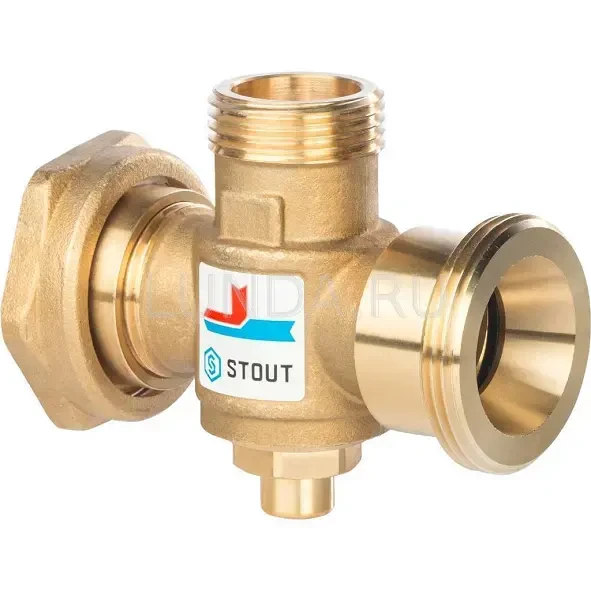 Термостатический смесительный клапан для твердотопливных котлов, тип SVM-0050, Stout