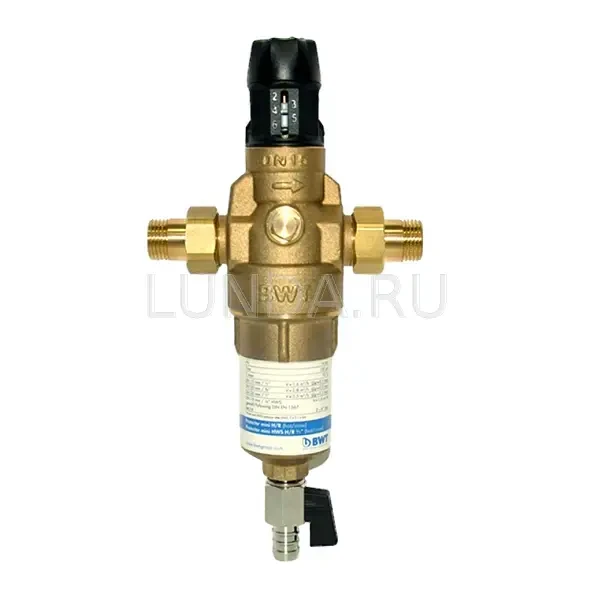 Фильтр для горячей воды с прямой промывкой и редуктором давления Protector mini H/R HWS, BWT - фото 1 - id-p104624669